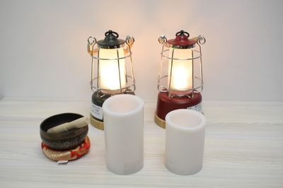 シンギングボウル、LEDランタン（ゆらぎ機能あり）、LEDキャンドル - パーソナルレンタルスタジオ モエギ市ヶ谷/Moegi市ヶ谷 大学オフィス街近スタジオ♪ヨガピラティスダンス練習レッスンに最適の設備の写真