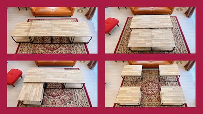 センターテーブルは４つに分けて利用できます！用途に合わせて自由なスタイルで✨ - 【ALTERNA柏】 【オルタナ柏】プロジェクター、撮影備品完備！パーティも撮影も◎の室内の写真