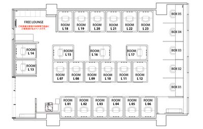 H¹T新浦安（サテライト型シェアオフィス） ROOM L 14の室内の写真