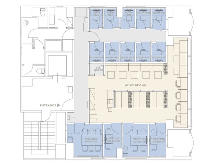会議室 02(2名) - H¹T五反田（サテライト型シェアオフィス）