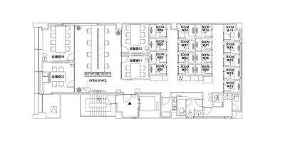 H¹T浅草橋（サテライト型シェアオフィス） 会議室 02(6名)の室内の写真