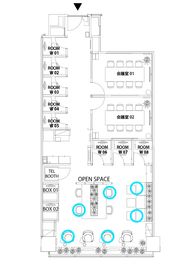 H¹T仙台（サテライト型シェアオフィス） OPENSPACEの室内の写真