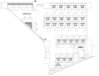 H¹T溝の口（サテライト型シェアオフィス） OPEN SPACEの室内の写真