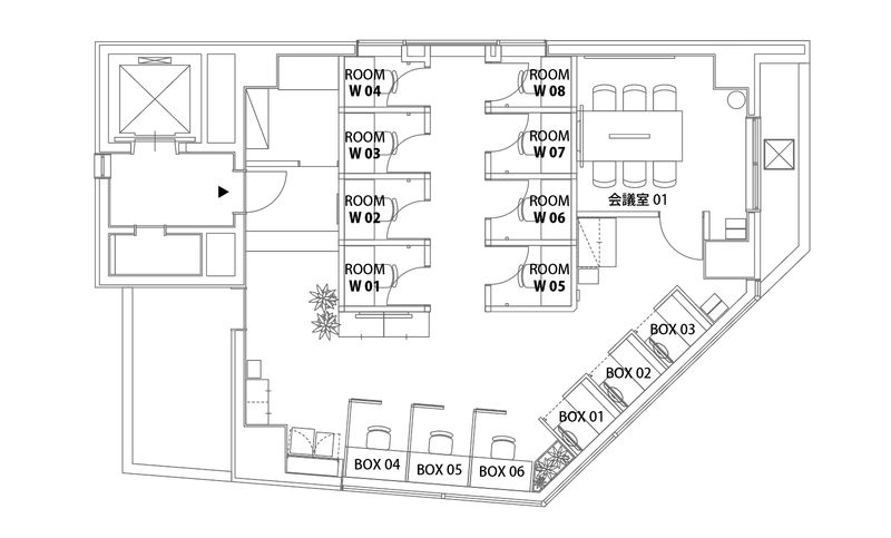 BOX 01（1名） - H¹T水天宮（サテライト型シェアオフィス）