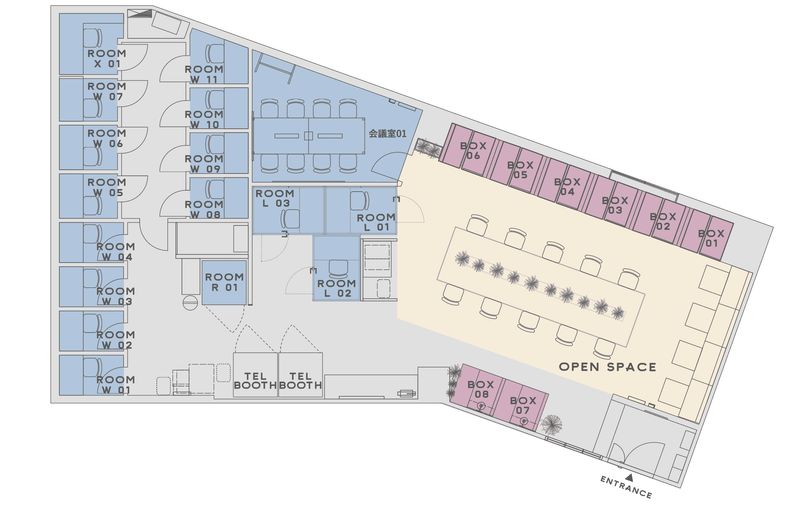 BOX 02（１名） - H¹T流山おおたかの森（サテライト型シェアオフィス）