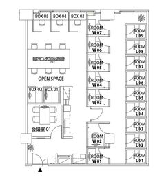 H¹T武蔵境（サテライト型シェアオフィス） OPENSPACEの室内の写真