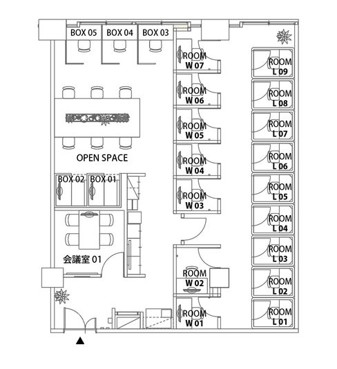 会議室(4名) - H¹T武蔵境（サテライト型シェアオフィス）