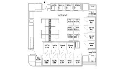 H¹T北千住西口（旧H¹T北千住）（サテライト型シェアオフィス） BOOTH 01（1名）の室内の写真