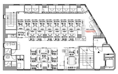 H¹T王子（サテライト型シェアオフィス） ROOM W 15の室内の写真