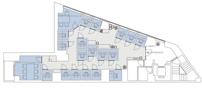ROOM W 04 - H¹T池袋東口 THE GARDEN(サテライト型シェアオフィス)