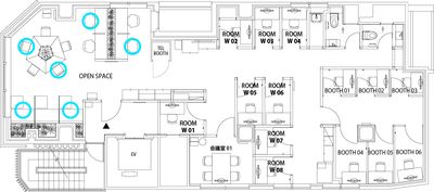 H¹T千歳烏山（サテライト型シェアオフィス） ROOM W 02の室内の写真