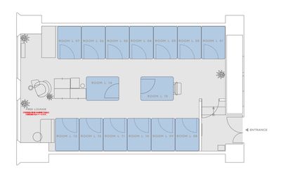 H¹T南越谷（サテライト型シェアオフィス） ROOM L 13の室内の写真