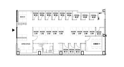 H¹T大森（サテライト型シェアオフィス） ROOM W 12の室内の写真