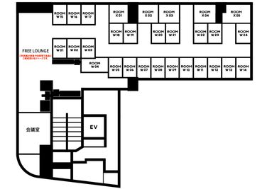 H¹T三鷹（サテライト型シェアオフィス） ROOM W 24の室内の写真