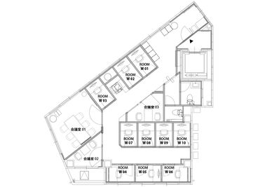 H¹T大井町（サテライト型シェアオフィス） ROOM W 04の室内の写真