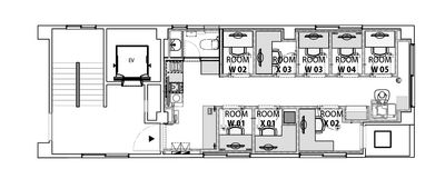 H¹T北千住東口（サテライト型シェアオフィス） ROOM X02錠無の室内の写真