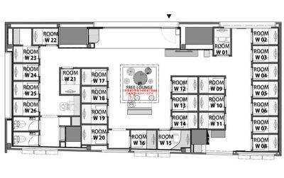 H¹T笹塚（サテライト型シェアオフィス） ROOM W21の室内の写真