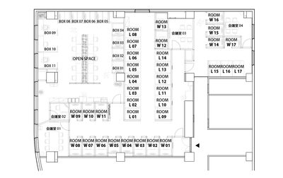 H¹T船橋北口（サテライト型シェアオフィス） ROOM  L01の室内の写真