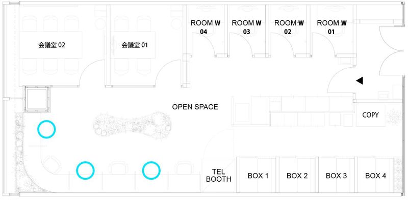 ROOM W 02 - H¹Tみなとみらい（サテライト型シェアオフィス）