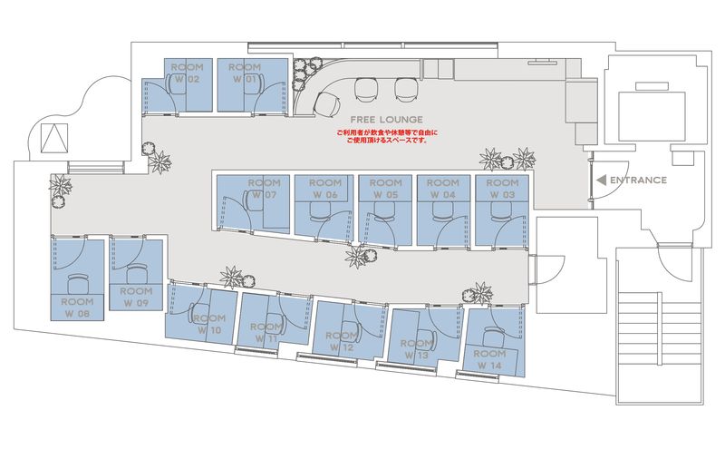 ROOM W 13 - H¹T茅ケ崎(サテライト型シェアオフィス)