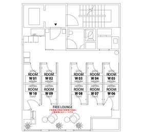 H¹T築地（サテライト型シェアオフィス） ROOM W 05の室内の写真