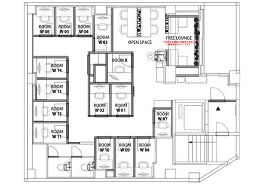 H¹T日吉（サテライト型シェアオフィス） ROOM W 12の室内の写真