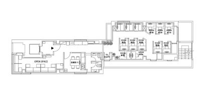 H¹T巣鴨（サテライト型シェアオフィス） OPEN SPACEの室内の写真