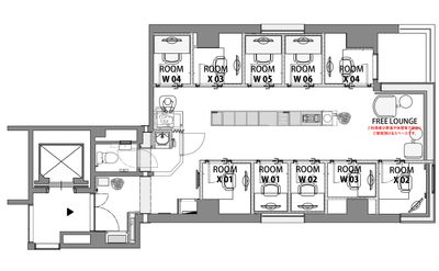 H¹T御茶ノ水（サテライト型シェアオフィス） ROOM X03の室内の写真