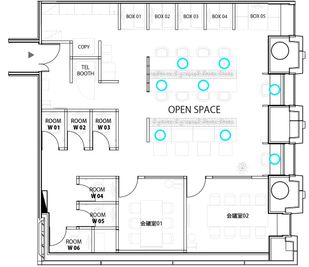 H¹T飯田橋（サテライト型シェアオフィス） ROOM W 05の室内の写真