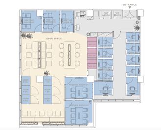 H¹T青葉台（サテライト型シェアオフィス） ROOMW08PC充電付の室内の写真