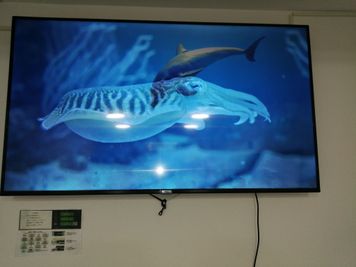 ６５インチ巨大４Kテレビ
ＨＤＭＩケーブルでパソコンにも繋げます。
 - トラストワンビル22 コスモスレンタルスペースの室内の写真
