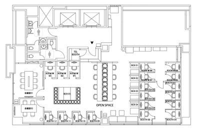 H¹T立川　（サテライト型シェアオフィス） ROOM W 12の室内の写真