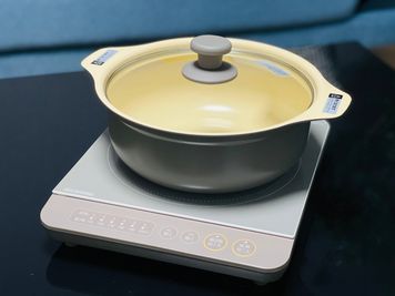 卓上IH＆鍋（鍋のみ有料オプション）　有料オプションをご選択ください。 - ドルチェ神戸元町 🌈おうち映画館🚉元町駅徒歩３分🚀日常を彩る快適空間🌃の設備の写真