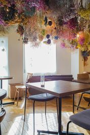 サンカクストア インスタ映え間違いなしのドライフラワーカフェのレンタルスペースの室内の写真