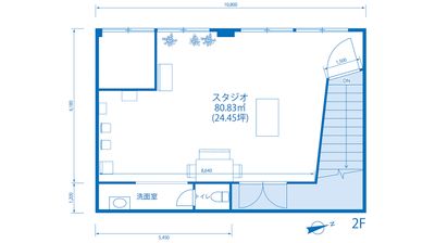 広さ70㎡、撮影可能エリア50㎡ - 三軒茶屋go-studio 世田谷区で好立地のハウススタジオの室内の写真