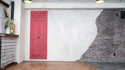 RoomA　ビンテージ感のあるコンクリートとブリックの壁 - スタジオミームリンクの室内の写真