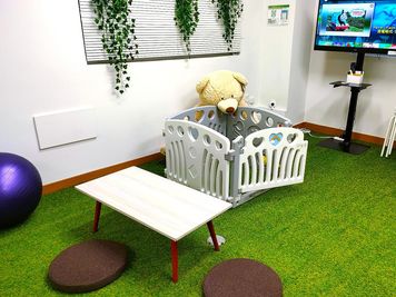 ベビーサークルもぜひご利用下さい♪ - パーソナルレンタルスタジオ モエギ市ヶ谷/Moegi市ヶ谷 大学オフィス街近スタジオ♪ヨガピラティスダンス練習レッスンに最適の設備の写真