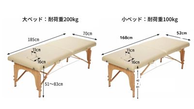 ・施術ベッド2台(大・小サイズ、いずれも折り畳み) - レンタルスペースこもれび＠新大阪 レンタルサロンこもれび🌸レンタル会議室🌸の室内の写真