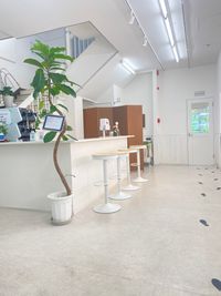 一階カフェの入り口入るとカウンタースペース。
横の階段を三階まで上がるとレンタルスペースです。 - ハコブネビル レンタルスペース清川☆ハコブネビル2階の室内の写真