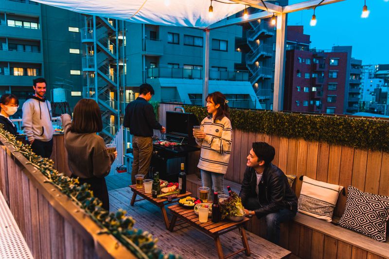 浅草駅徒歩10分の好立地スペース 完全貸切屋上BBQスペースの室内の写真