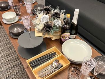 パーティーを演出する食器類も充実です。 - ブリックス神田 【ブリックス神田】グリーン溢れるブルックリンスタイルのスペースの設備の写真