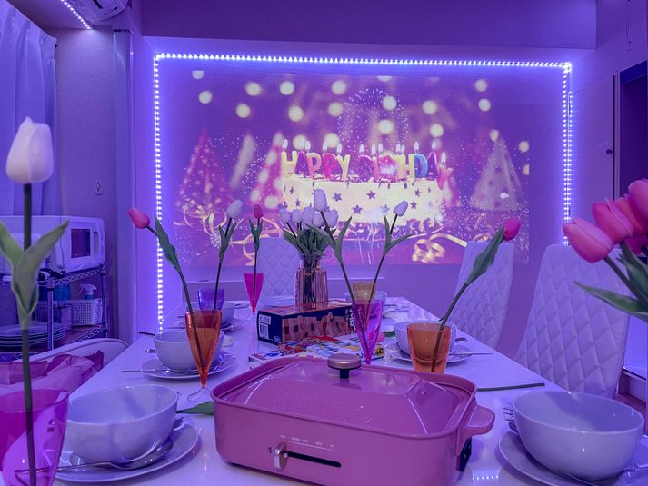 LEDの華やかな装飾はパーティーにピッタリ🎉 - 【Fancy池袋】パーティーや撮影に🎉📸 キッチン有！BRUNOタコパ人気！ポップインアラジン✨ [8]の室内の写真