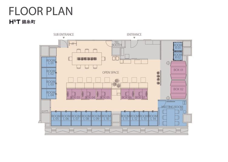 BOX01(6名) - H¹T錦糸町(サテライト型シェアオフィス)