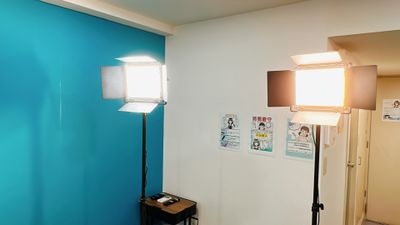 明るさ、色合いなどが自由に調整可能なビデオライトです。 - セントラル大手町 神田駅から５分のご近所会議室大手町１時間〜多種利用OK🌸の設備の写真
