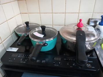 アサヒ軽金属の「天使のオールパン」や「ゼロ活力鍋」世界一高圧の鍋 - レンタルスペース神奈川 キッチン付きレンタルスペース神奈川の設備の写真