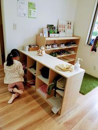 入口の靴箱と荷物棚はしっかり収納できる容量です - レンタルスペース『コロポックル』 【定期利用限定】レンタルスペースの室内の写真