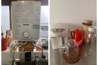キッチンの備品です - レンタルスペース　リリーハウス 菓子惣菜製造許可付きミニキッチン&フローリング部屋(一棟貸し)の設備の写真