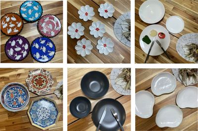 シンプルなお皿からカラフルなお皿まで20種類以上のお皿を揃えています。 - キッチンスタジオセルヴァ レンタルキッチン　セルヴァの設備の写真