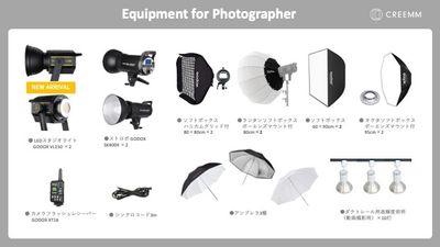 無料撮影機材：利用後は必ず元の場所にお戻しください - studio Creemm 本格撮影機材完備のDesigner's studioの室内の写真