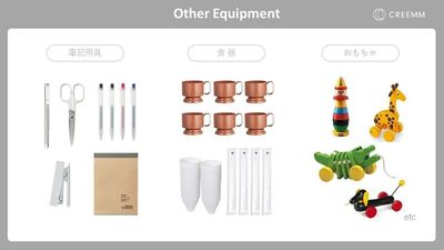 無料備品：筆記用具など - studio Creemm 本格撮影機材完備のDesigner's studioの室内の写真